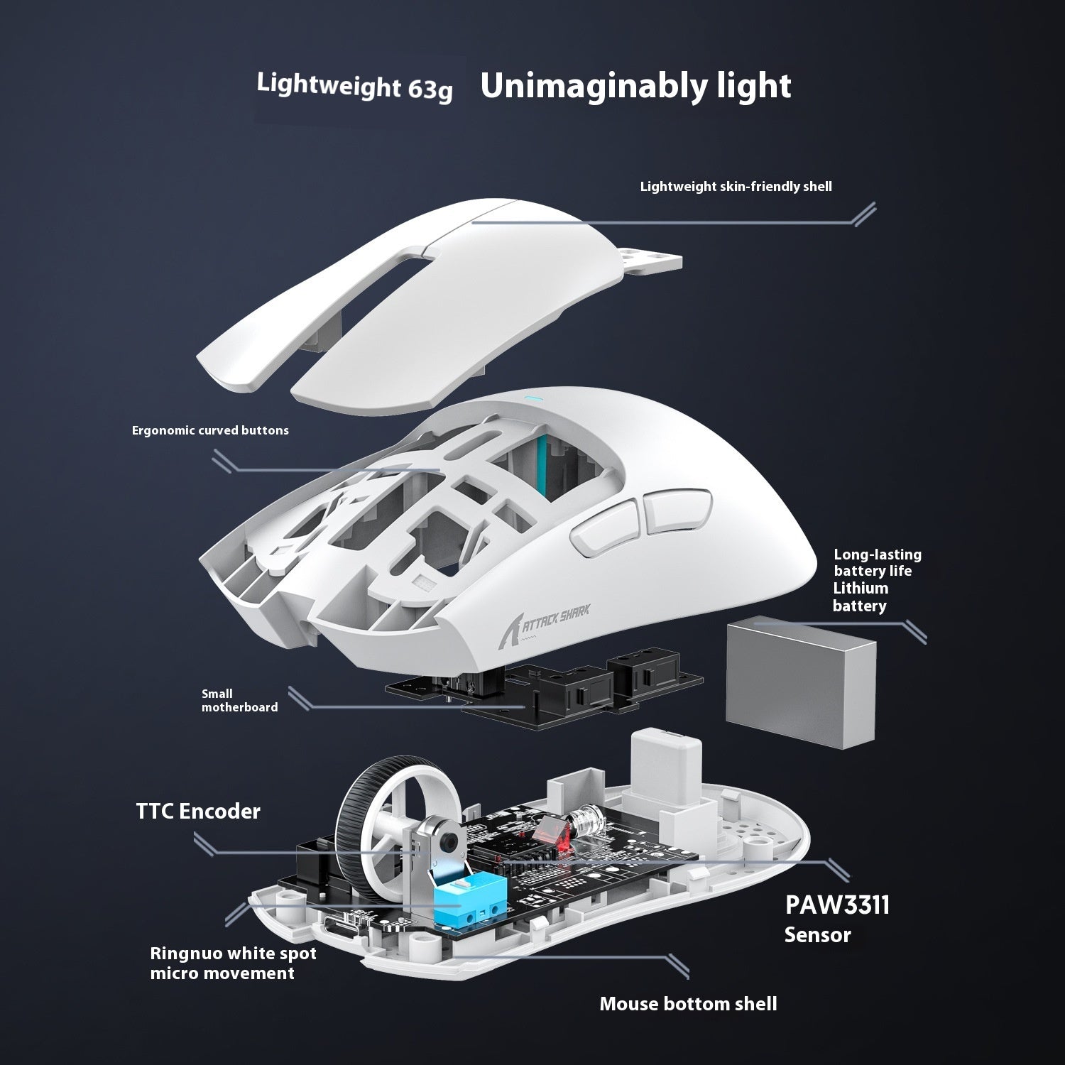 X11 Lightweight RGB Gaming Mouse – Wired/Wireless Bluetooth with Charging Base