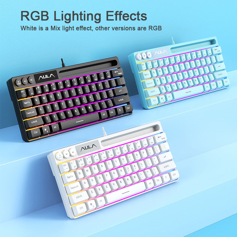 F3061 61-Key Compact RGB Gaming Keyboard