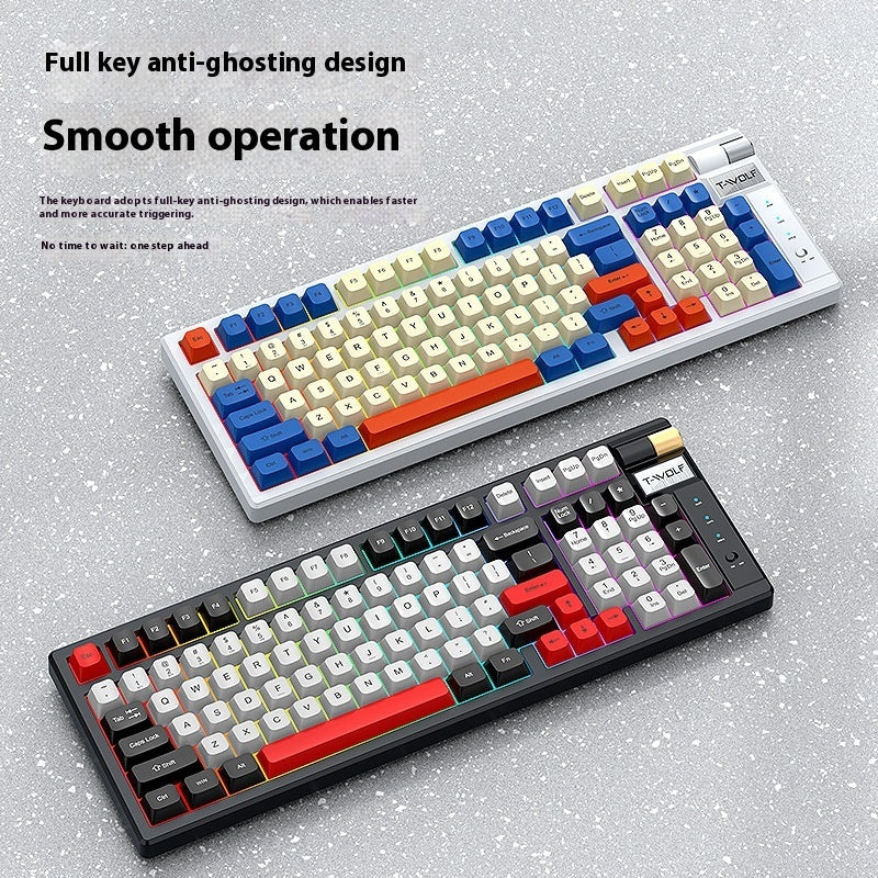 Bluetooth Mechanical Keyboard for Gaming | Rechargeable & RGB Backlit