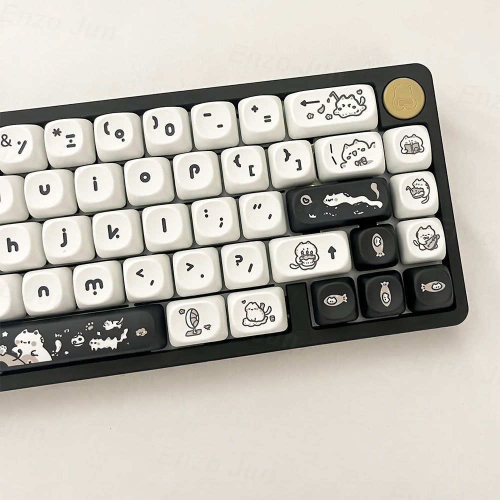 Black & white cat theme Keyboard